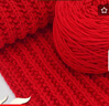織圍巾毛線(xiàn)團diy手工編織圍巾粗線(xiàn)8股情人棉毛線(xiàn)球自織手編中粗線(xiàn) 07大紅+京東快遞 曬單實(shí)拍圖