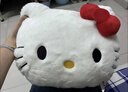 語(yǔ)森憶HeIIo Kitty抱枕毛絨可愛(ài)貓頭沙發(fā)床頭靠枕午睡枕頭生日禮物女 KT貓咪抱枕 38cm*28cm 曬單實(shí)拍圖