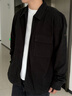 雨果博斯BOSS 男士26年春季新款拉鏈開(kāi)合棉質(zhì)寬松版型薄款夾克外套 001-黑色 L 曬單實(shí)拍圖