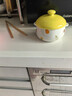 onlycook雙耳陶瓷碗 帶蓋蒸蛋碗燉盅 兒童輔食燕窩蒸盅煲湯小湯盅 黃色 曬單實(shí)拍圖