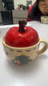 蒙福（mengfu）圣誕馬克杯子女帶蓋蘋(píng)果陶瓷杯新年禮物送女孩女朋友生日情侶杯 蘋(píng)果圣誕樹(shù)+勺子（豪華禮盒裝） 曬單實(shí)拍圖
