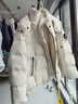三彩【防水易打理】2025冬新款羽絨服90白鴨絨防風(fēng)連帽M 米白色 S 155/80A 曬單實(shí)拍圖