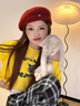 恒源祥毛呢定型貝雷帽子女2025新款秋冬保暖氣質(zhì)時(shí)尚顯臉小畫(huà)家帽蓓蕾帽 安可拉紅【毛呢貝雷帽】 均碼 曬單實(shí)拍圖