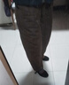 YJ.BoShe冬季寬松保暖褲女外穿撞色拼接夾棉加厚哈倫褲長(cháng)褲女棉布小腳棉褲 咖色 M 曬單實(shí)拍圖