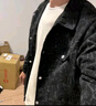 羅蒙（ROMON）外套男春秋時(shí)尚翻領(lǐng)商務(wù)休閑夾克上衣男百搭棒球服男裝1703黑XL 曬單實(shí)拍圖