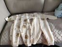 初生嬰兒衣服純棉加厚連體衣冬季新生兒男女寶寶夾棉保暖棉服爬服 2件-冬款(可愛(ài)熊+繡花熊) 66cm  (12-15斤以?xún)? 曬單實(shí)拍圖
