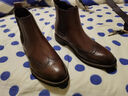 MAGIOPY奢侈高端品牌新款切爾西靴男士布洛克雕花英倫風(fēng)牛皮中幫馬丁靴 咖色 40 曬單實(shí)拍圖