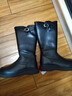 紅蜻蜓童鞋女童2025年冬季兒童二棉鞋皮靴子黑色高筒靴Q54BM073黑色36 曬單實(shí)拍圖