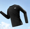 安德瑪（Under Armour）男女童速干長(cháng)袖T恤兒童長(cháng)袖休閑運動(dòng)上衣251121133 黑色 170  曬單實(shí)拍圖