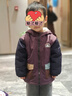 巴厘小豬男童棉服外套冬季加厚保暖外出棉衣寶寶連帽冬裝夾棉上衣兒童棉襖 暗夜紫 110 曬單實(shí)拍圖