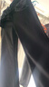 UR冬季新款女裝水洗修身腰帶喇叭磨毛牛仔長(cháng)褲UWJ850102 黑色 26 曬單實(shí)拍圖