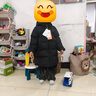 保姆鵝  【風(fēng)墻】?jì)和鸾q服寶寶中長(cháng)款護臉加厚外套保暖童裝[NG2664] 炭黑 120 曬單實(shí)拍圖