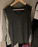 海瀾之家保暖背心男士保暖背心秋冬加厚無(wú)袖打底無(wú)痕德絨棉背心保暖男背心 質(zhì)感黑/石墨灰 2XL -180/105 曬單實(shí)拍圖