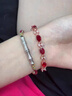 初享（CHUXIANG）輕奢氣質(zhì)紅寶石靈馬手鏈2026新年時(shí)尚疊戴手鐲感本命年手飾 紅寶石手鏈(GB1269)  A24-207 曬單實(shí)拍圖
