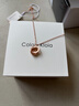 Colaivkloia情侶款項鏈男女一對銀飾吊墜鎖骨鏈時(shí)尚飾品情人節生日禮物送女友 XL0114項鏈（玫瑰金色） 曬單實(shí)拍圖