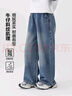 左西女童牛仔褲兒童褲子直筒褲2025新款中大童秋裝長(cháng)褲潮 牛仔色 140 曬單實(shí)拍圖