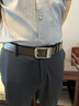 羅蒙皮帶男士真牛皮針扣腰帶中青年商務(wù)休閑百搭品牌復古牛仔褲帶 曬單實(shí)拍圖