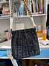 CHARLES&KEITH粗花呢雙肩鏈條小號流浪包新年生日禮物送女友CK2-60782390-2 Black Tweed黑色 S 曬單實(shí)拍圖