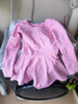 艾舞戈兒童舞蹈練功服女童專(zhuān)業(yè)長(cháng)袖舞蹈服粉色中國舞跳舞裙 140碼 曬單實(shí)拍圖