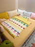 銘都寶貝兒童四件套純棉床上用品女童三件套宿舍床單床笠被套 多吃蔬菜 1.35m床笠款 曬單實(shí)拍圖