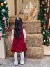 芭比女童秋冬連衣裙紅色加絨背心公主裙洋氣圣誕新年A字裙BY007  120 曬單實(shí)拍圖