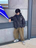 酒笑鴨男童羽絨服冬季2025新款兒童冬裝白鴨絨外套中大童衣羽絨服男孩加 黑色 140 cm 曬單實(shí)拍圖