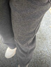 婳如嫣加絨軟糯羊毛九分哈倫褲女2025秋冬加厚新款高腰后松緊休閑彎刀褲 中灰色不加絨 L 建議106-115斤 曬單實(shí)拍圖