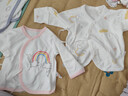 貝瑞加（Babyprints）新生兒上衣2件裝嬰兒長(cháng)袖半背衣初生寶寶純棉四季內衣 粉彩虹52 曬單實(shí)拍圖