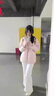 鹿王戀雪輕薄排骨羽絨服女冬季2025新款修身百搭保暖沖鋒衣內膽短款外套 淡粉色【輕薄保暖充絨足】超顯嫩 S 建議85-115斤 曬單實(shí)拍圖