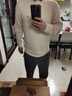 Tommy Hilfiger【棉羊絨混紡】秋冬男裝休閑通勤純色圓領(lǐng)內搭打底針織毛衣 米白色ABH M （推薦：135-150斤） 曬單實(shí)拍圖