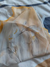 上海故事真絲絲巾女雪紡紗巾小方巾100%桑蠶絲圍巾禮盒送媽媽禮物望春藍黃 曬單實(shí)拍圖