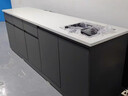 栢良亦水吧臺一體柜商用多功能咖啡臺操作臺大理石水槽一體臺面免安裝 灰色 送水槽 2-4門(mén) 100x60x90cm 曬單實(shí)拍圖
