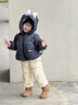班喜迪女童棉服冬季兒童洋氣外套冬裝棉衣童裝寶寶棉襖加絨保暖連帽上衣 藏青 90 曬單實(shí)拍圖