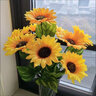 立始向日葵仿真太陽(yáng)花束室外裝飾擺件餐桌室內拍照假花干花塑料客廳 仿真向日葵【 花朵直徑約10厘米】 15支裝【45cm】批發(fā)裝 曬單實(shí)拍圖