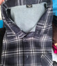 立蒙冬季男士保暖襯衫加絨加厚長(cháng)袖格子襯衣中年爸爸裝 337紅藍格XL 曬單實(shí)拍圖