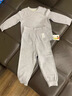 babylove寶寶內衣套裝秋冬保暖微絨家居服分體兩件套彈力條紋睡衣 灰白條 90 曬單實(shí)拍圖