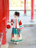 安妮優(yōu)兒（Anneyol）漢服女童冬季2025新款兒童國風(fēng)冬裝拜年服古風(fēng)加絨加厚古裝馬面裙 紅色套裝【上衣+裙子】 120 曬單實(shí)拍圖