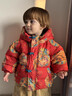 Shining Moment閃耀時(shí)刻 兒童連體羽絨服連帽紅色新年外套寶寶拜年服保暖外出服 羽絨外套 【內里加絨不怕冷】 100 【充絨量72.5g】（2-3歲） 曬單實(shí)拍圖
