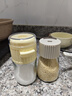 安買(mǎi)帶蓋定量玻璃調料瓶170ml 控量鹽瓶調味罐調料食鹽糖調料盒S1292 曬單實(shí)拍圖