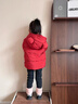 班喜迪女童棉服冬裝2025新款兒童加絨夾棉新年外套寶寶拜年服棉襖衣冬季 紅色 90 cm 曬單實(shí)拍圖