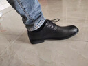 公羊男款真皮皮鞋2025秋冬季新款英倫商務(wù)正裝頭層牛皮休閑皮鞋 黑色98522 標準皮鞋碼 40 曬單實(shí)拍圖