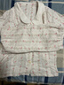 英氏（YEEHOO）孕婦月子服秋季新款10A抗菌雙層棉紗哺乳睡衣家居服套裝粉色M 曬單實(shí)拍圖