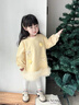 班喜迪女童連衣裙春裝2026新款洋氣兒童裙子寶寶公主裙春秋裝網(wǎng)紗衛衣裙 黃色 100 曬單實(shí)拍圖