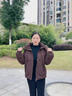 度特朗（duteLanG）50多歲媽媽秋冬外套大碼小個(gè)子冬季棉襖加厚中老年人羽絨棉服女款 咖色 XL 【建議110斤以下】 曬單實(shí)拍圖