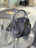 BOY CLN品牌 手提包女 高端防水尼龍配皮帆布包斜跨包大容量手拎托特包輕便商務(wù)公文通勤出差單肩包 黑色 曬單實(shí)拍圖