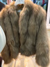 MSBEAST野獸小姐 進(jìn)口藍狐坎毛暈染色V領(lǐng)短款狐貍毛皮草外套女丨霜華映月 暈染琥珀棕 M 曬單實(shí)拍圖