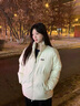 JEEP SPIRIT吉普羽絨棉服男女同款冬季新款休閑棉襖子棉衣滑雪登山外套情侶 SDHW-8889米白色 L 【110-125斤】 曬單實(shí)拍圖