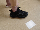 特步女子跑步鞋運動(dòng)鞋冬季新款革面防潑水輕便減震休閑女跑鞋黑色 曬單實(shí)拍圖