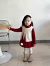 G.duck小黃鴨拜年服女童連衣裙冬季兒童過(guò)年喜慶裙子女寶寶冬裝新年衣服 毛衣裙子套裝 90 建議1~2歲【 80-90cm】cm 曬單實(shí)拍圖