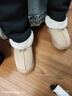 樸西包跟厚底棉拖鞋秋冬季女士毛保暖戶(hù)外家居情侶棉鞋 卡其 38-39 曬單實(shí)拍圖